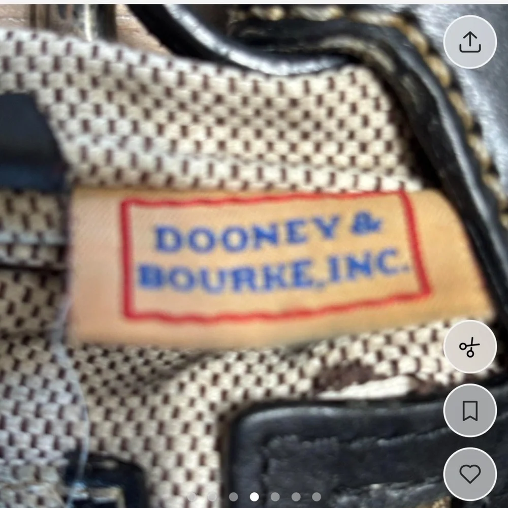 Dooney & Bourke Black/Tan Monogram Shoulder Bag